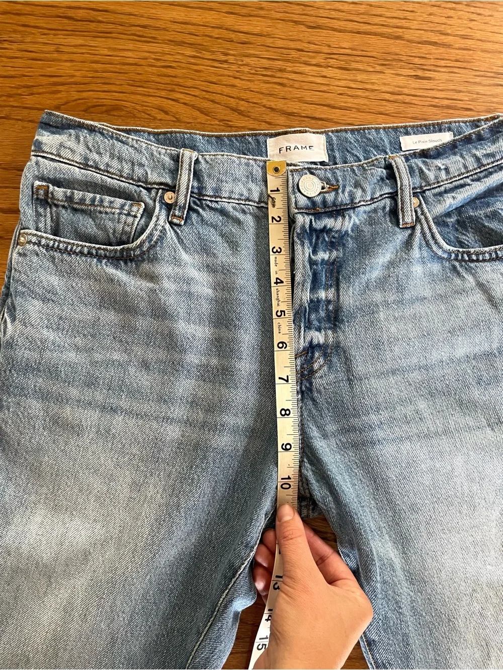 FRAME Denim High-Rise Button Fly Le Pixie Slouch Jeans - Size 26